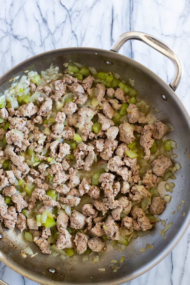 sauteed sausage for stuffing