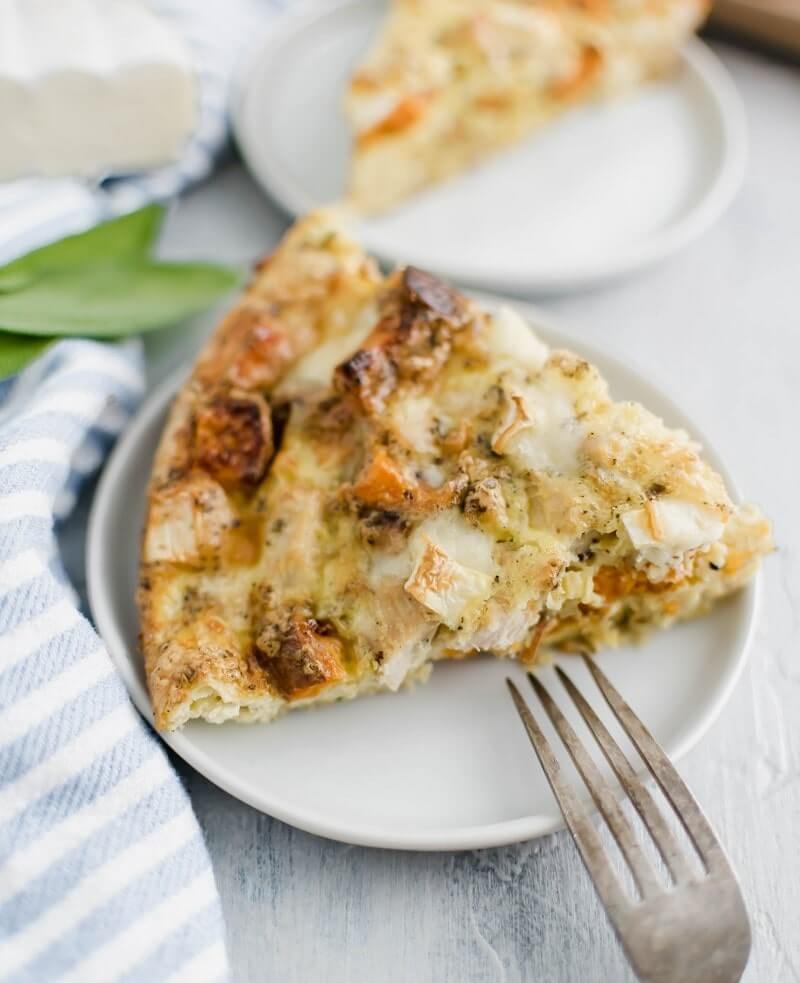 turkey frittata sliced